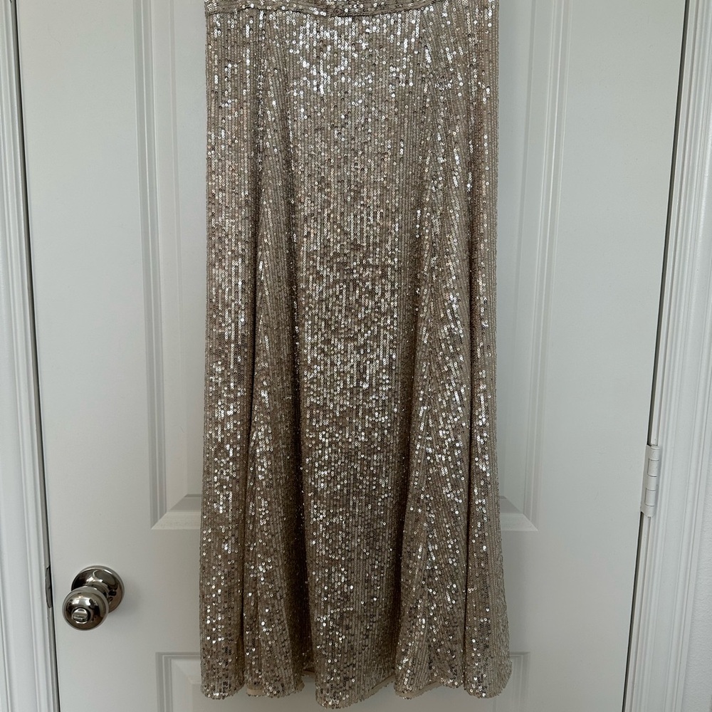 H&M Elegant champagne Sequin Skirt